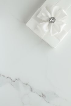 Romantic celebration, lifestyle and holiday present concept - Luxury wedding gifts on marble