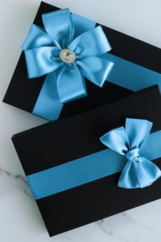 Romantic celebration, lifestyle and birthday present concept - Luxury holiday gifts on marble