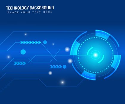 Futuristic digital business background technology circle technology user interface Vector