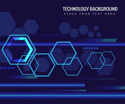 technology hexagon. Vector illustration circuit board and hexagon background.abstract technology circuit lines Background