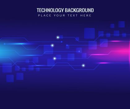 Cryptocurrency Technology of blockchain on blue light background