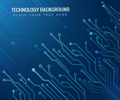 circuit board vector blue background