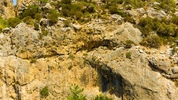 Crete mountain landscape, top view