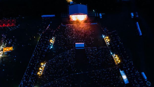 concert light show, Stage lights, Festival field