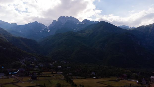 Amazing view of mountain in Albanian Alps.