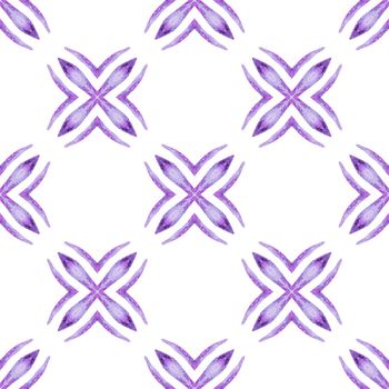 Trendy organic green border. Purple classic boho chic summer design. Textile ready delightful print, swimwear fabric, wallpaper, wrapping. Organic tile.