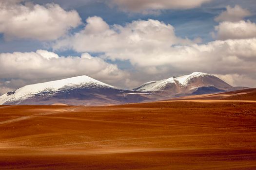 Atacama desert, volcanic arid landscape in Northern Chile, border with Bolivia, South America