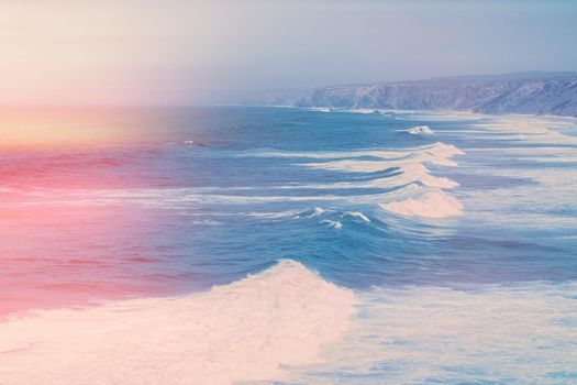 Coastal art print, holiday destination and travel concept - Dreamy ocean coast in summer