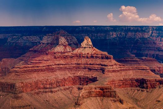 Grand Canyon south rim at dramatic sky with storm clouds, Arizona, United States