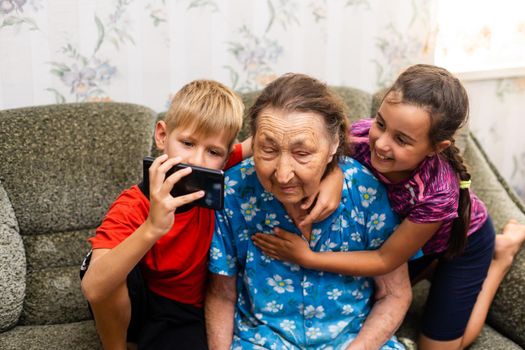 children and a very old great-grandmother.