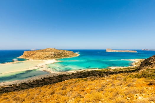 amazing view of Balos bay, Gramvousa Crete, Greece.
