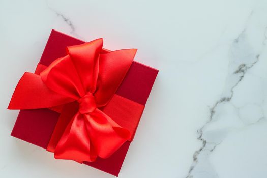 Romantic celebration, lifestyle and birthday present concept - Luxury red holiday gifts on marble