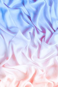 Neon soft silk waves, flatlay - elegant fabric textures, abstract backgrounds and modern pastel colours concept. Feel the sense of timeless luxury