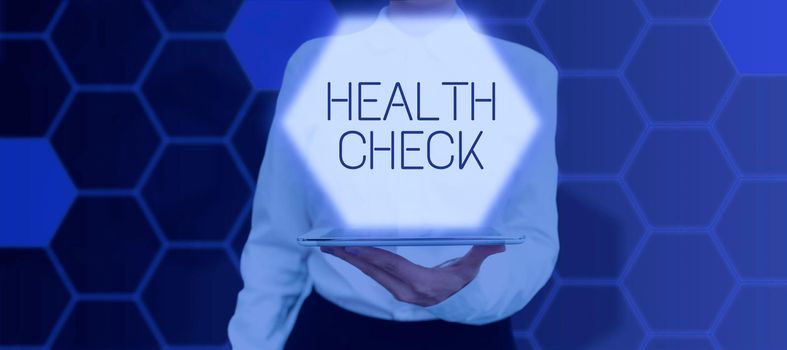 Conceptual caption Health Check, Business showcase Medical Examination Diagnosis Tests to prevent diseases