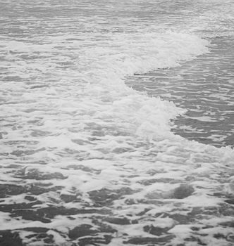 Coastal art print, monochrome and seascape concept - Atlantic ocean coast scenery, fine art