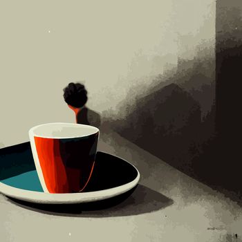 coffee cup illustration. i love coffee illustration.