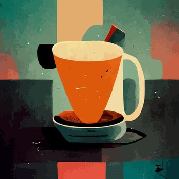 coffee cup illustration. i love coffee illustration.