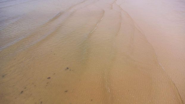 Sandy beach jutting out into the middle of the sea with beautiful water. Laem Haad Beach, Famous attractions of Koh Yao Yai, Phang Nga, Thailand.