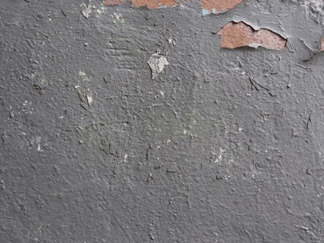Gray wall texture. Background of old damaged plaster.
