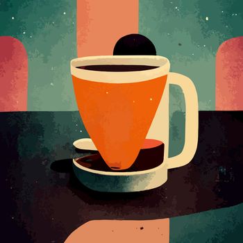 coffee cup illustration. i love coffee illustration.