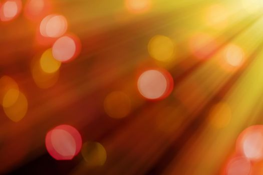 Abstract background, bokeh overlay defocused design concept - Light beams and sun flares