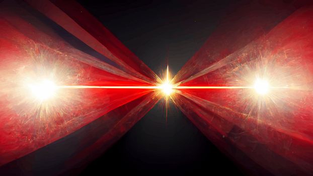 Red Light Lens flare on black background. Light Lens flare on black background. Lens flare with bright light isolated with a black background. Used for textures and materials.