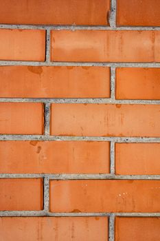 Vertical background of red brickwork for grouting. Backdrop