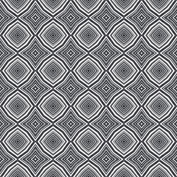 Mosaic seamless pattern. Black symmetrical kaleidoscope background. Retro mosaic seamless design. Textile ready splendid print, swimwear fabric, wallpaper, wrapping.