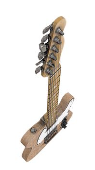 electric guitar isolated on white background 3d illustration
