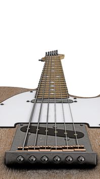 electric guitar isolated on white background 3d illustration