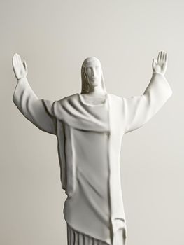 jesus statue isolated on white background 3d illustration