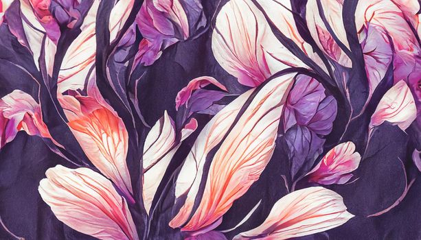 3D illustration Liberty Flower Pattern Floral Background Design For Fashion Wallpapers Print A Lot Of Different Flowers On The Field Liberty Style Millefleurs