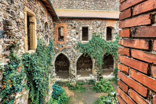 The Rosa Coeli monastery. Ancient catholic ruin of monastery near Dolni Kounice city. Religion gothic place with spiritual history builded from stone. Medieval and historical heritage. Czech Republic