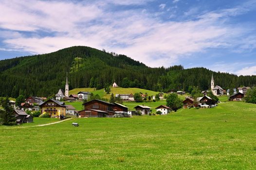 Beautiful mountain scenery in the Austrian Alps. 
Nature in summer time in the mountains.