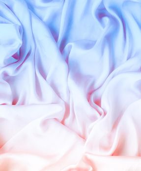 Neon soft silk waves, flatlay - elegant fabric textures, abstract backgrounds and modern pastel colours concept. Feel the sense of timeless luxury