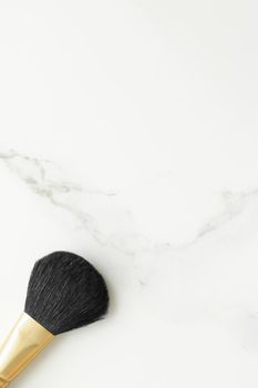 Make-up and cosmetics on marble, flatlay - modern feminine lifestyle, vlog background and styled stock concept. Beauty inspiration in a fashion blog