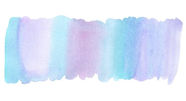 Watercolor purple blue gradient isolated on white background
