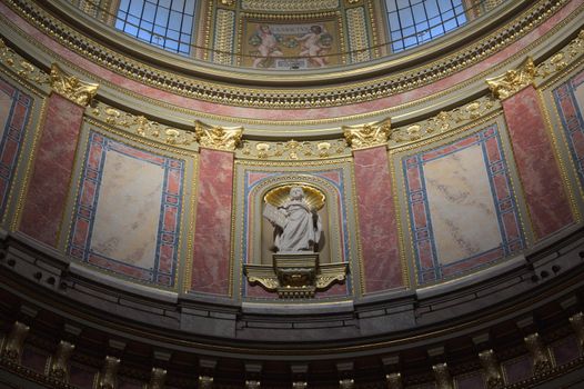 View of the interior of the St Stephen's Basilica in Budapest. High quality photo