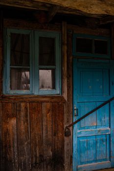 Old wooden house in georgian resort Bakhmaro