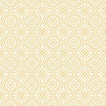 Ikat repeating swimwear design. Yellow symmetrical kaleidoscope background. Textile ready excellent print, swimwear fabric, wallpaper, wrapping. Summer ikat sweamwear pattern.