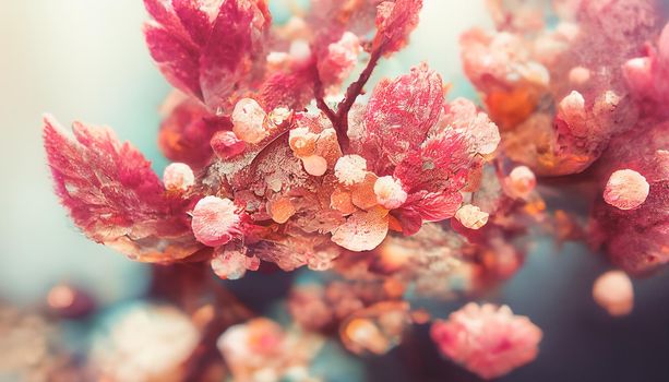 3d render beautiful cherry blossom on a calm lake. HD Wallpaper