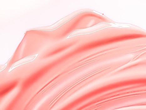 Glossy coral cosmetic texture as beauty make-up product background, skincare cosmetics and luxury makeup brand design concept