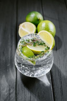 Strong seltzer cocktails with lime. Alcoholic cocktail tonic clear. hard seltzer is a low-alcohol drink consisting of alcohol, carbonated water and fruit, berry and herbal flavorings.