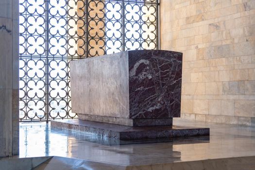 Ankara, Turkey - July 05, 2022: Anıtkabir, located in Ankara, is the mausoleum of Mustafa Kemal Atatürk, the founder of the Turkish Republic.