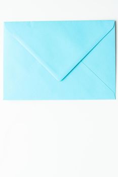 Communication, newsletter and business concept - Envelopes on marble background, message