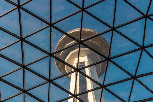 Ankara, Turkey - July 05, 2022: Atakule Tower is the primary landmark of Ankara, Turkey