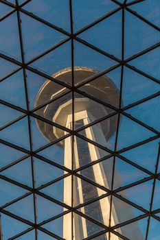 Ankara, Turkey - July 05, 2022: Atakule Tower is the primary landmark of Ankara, Turkey