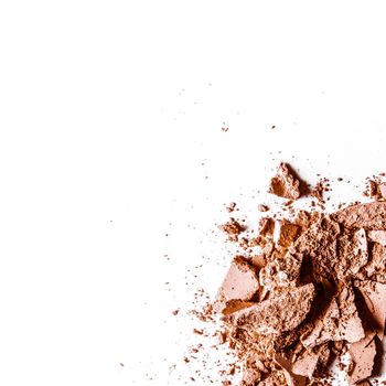 Beauty texture, cosmetic product and art of make-up concept - Crushed eyeshadows isolated on white background