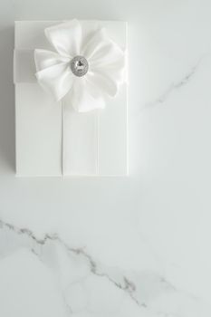 Romantic celebration, lifestyle and holiday present concept - Luxury wedding gifts on marble