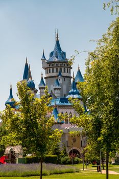 Sazova Park in Eskisehir, Turkey. (Science, Art and Culture Park) Fairy Tale Castle